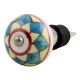 Green And yellow Ceramic Wine Stopper